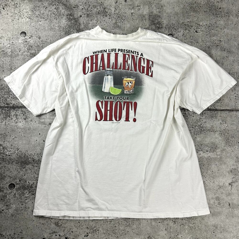 Big Dog Shirt Drinking Shirt Take Your Shot! Size XL Y2K